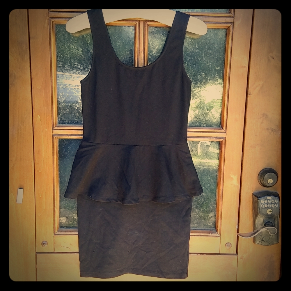 Peplum mini dress